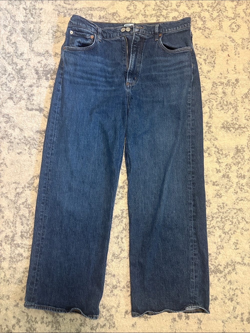 Agolde Wide-Leg Ren Jeans in Dark Wash